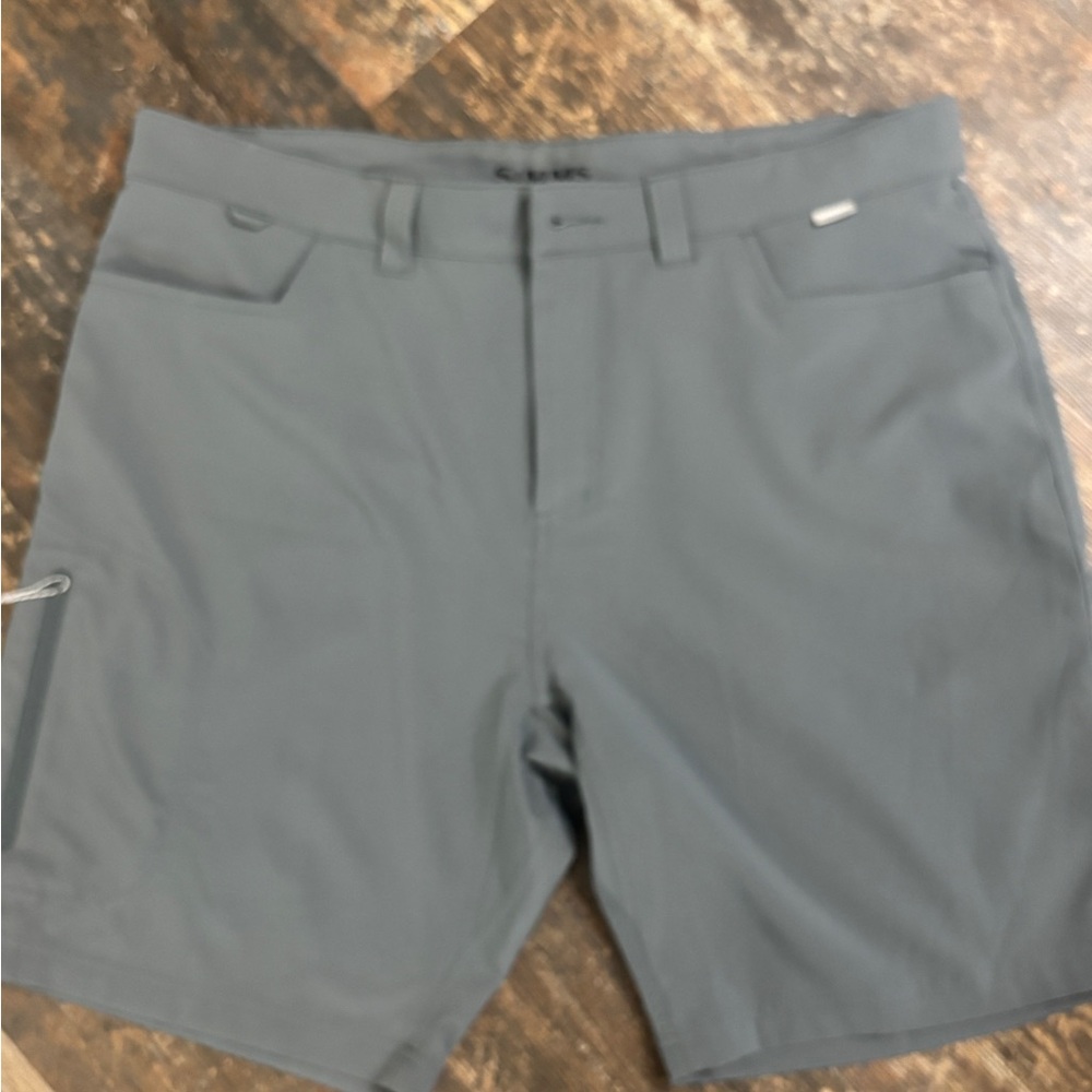 Simms Skiff Steel Gray Cargo Shorts